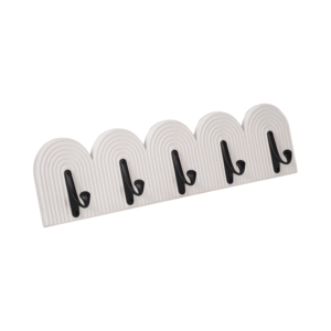 Moderno appendiabiti da parete decorativo con ganci, organizer per riporre oggetti, ideale per l'ingresso o il bagno. - Product Image 2