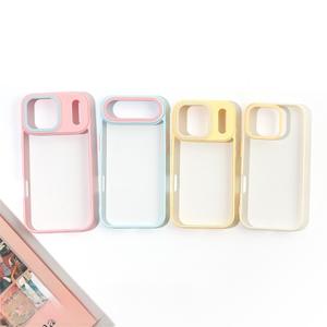 Suitable for iPhone 17 Pro case, acrylic color-blocking resin with cream gel groove design, full coverage shockproof <b>phone</b> case - Product Image 5