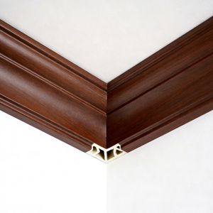 Plinthe WPC au design moderne pour l'intérieur, avec finition grain de <span class=keywords><strong>bois</strong></span>, ligne de coin supérieure, étanche, écologique, moulures décoratives en PVC - Product Image 1