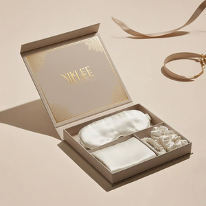 Disesuaikan Foil Glod Logo Masker Mata dan sarung bantal Set tidur kotak hadiah magnetik kemasan kotak hadiah sarung bantal Set hadiah kotak kertas - Product Image 1