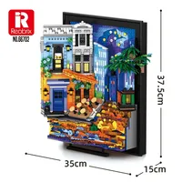 21333 Reobrix 66702 2026 Nuevo MOC Night Sky Cafe, Marco de Fotos con Luces LED, Regalo para Adultos y Niños, Juego de Bloques de Construcción