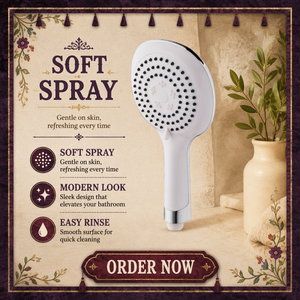 ABS Chromed <strong>Shower</strong> <strong>Hand</strong> With 3 Functions - Product Image 6
