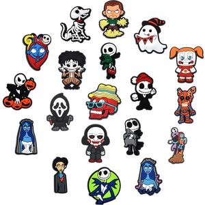 Conjunto venta al por mayor 2024 nueva llegada personalizado suave PVC zapato encantos lindo dibujos animados Halloween zapato decoración hebilla para pulseras - Product Image 1