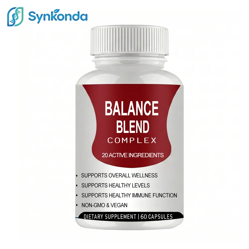 Natural Balance Blend Complex Capsules Herbal Supplement 20 Herbs Vitamins Supports Overall Wellness Healthy Immune Adult