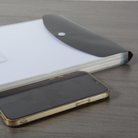 Sacs de classement à feuilles mobiles A4 haute capacité avec anneaux de reliure à 11 trous, bouton extensible et poches pour étiquettes pour l'école, la maison et le bureau