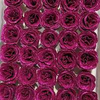 Têtes de fleurs artificielles ODIS en paillettes dorées lumineuses, roses sans tige, pour mariage, Saint-Valentin, décorations Qixi, DIY