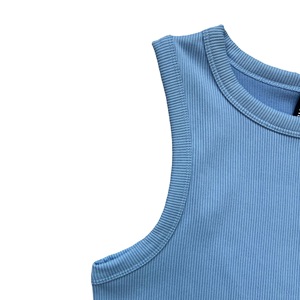 <span class=keywords><strong>Canotta</strong></span> da Donna a Costine con Ricamo del Logo Personalizzato, Vestibilità Slim, Tinta Unita Sexy, <span class=keywords><strong>Crop</strong></span> <span class=keywords><strong>Top</strong></span> Sportivo, Gilet da Yoga all'Ingrosso - Product Image 4