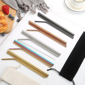 304 <b>stainless</b> <b>steel</b> <b>straw</b> metal set creative color cold drink <b>straw</b> - Product Image 5