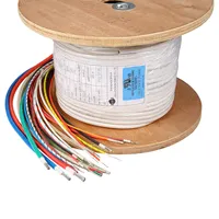 Cables eléctricos 18 22 AWG, 300V, cable trenzado de fibra de vidrio, silicona, cobre estañado, generador de cables eléctricos