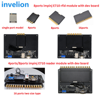 EPC Gen2 múltiples Lectura 4 puertos impinj fijo uhf módulo lector rfid con placa de desarrollo con TCP/IP rs232 SDK libre