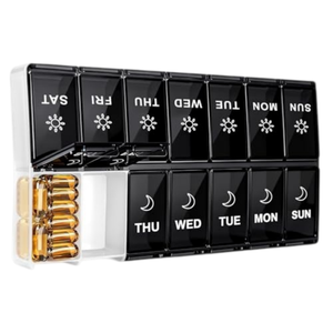 กล่องใส่ยาพลาสติกขนาดใหญ่ สำหรับจัดยา 7 วัน แบบรายสัปดาห์ AM PM 14 ช่อง - Product Image 1