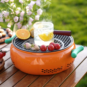 Taşınabilir Modern Alaşımlı Metal Turuncu Dumansız Kömürlü Izgara Alev Güvenlik Cihazı Çok Fonksiyonlu Kolay Temizlenen Piknik İç/Dış Mekan - Product Image 5