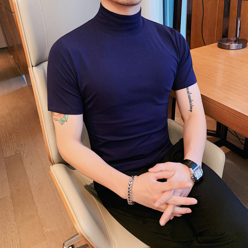 Navy blue half turtleneck