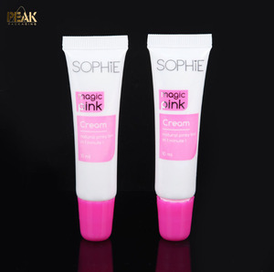 Custom Empty White Clear Plastic Cosmetic Packaging Soft Squeeze Lip Gloss Tube Lip eye cream Tubes