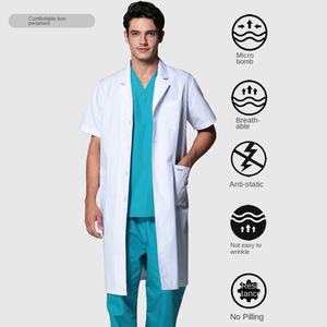 <span class=keywords><strong>Bata</strong></span> de <span class=keywords><strong>Laboratorio</strong></span> Médica Unisex, Tela Dobby de Poliéster/Algodón, Mangas Largas/Cortas, para Médicos, Enfermeras, Dentistas, Profesionales de la Salud, ODM - Product Image 3