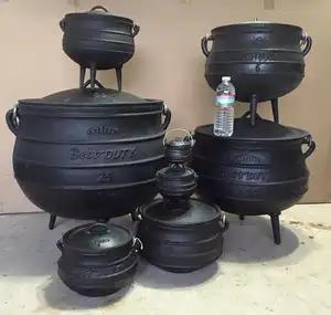 Potbelly Cast Iron Cooking Pot - Witches Cauldron - Potjie Pot