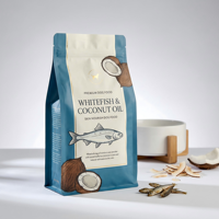 Alimento Seco para Gatos, Probiótico, Sin Granos de Pescado, Alto en Proteínas, Orgánico, Sin OMG, Sin Aditivos, Liofilizado, para Ganancia Muscular, con Vitaminas
