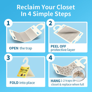 Pièges à mites de garde-manger doublement puissants avec phéromones |   Attrape-mites de la cuisine efficace pour la cuisine et la <span class=keywords><strong>maison</strong></span> |   Comment se débarrasser des mites - Product Image 3