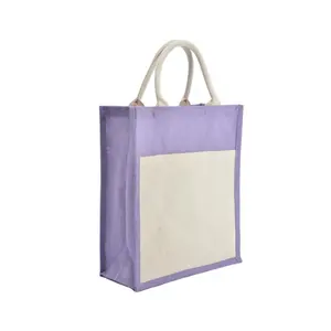 맞춤형 승화 인쇄 로고 재사용 가능한 삼베 핸드백 황마 휴대용 쇼핑 선물 가방 여성. 방글라데시에서 만든