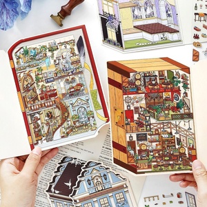 No.253 Adesivi in vetro in miniatura per paesaggi - <span class=keywords><strong>La</strong></span> <span class=keywords><strong>mia</strong></span> piccola <span class=keywords><strong>casa</strong></span>, set da 19 pezzi. Quaderno Giocattolo Educativo Creativo Antistress - Product Image 3