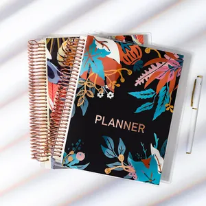 Custom Logo 2024-2025 A4 A5 Spiral Agenda Notebook Weekly Monthly Goal Diary LifeJournal Planner