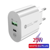 Chargeur portable OEM 20W Type C pour Xiaomi Chargeur rapide Charge rapide 3.0 pour Samsung Adaptateur mural pour tous les téléphones portables