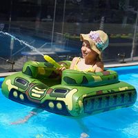 Flotteurs de piscine gonflables pour enfants avec canon à eau pour fête sur la plage ou au lac, jouet de natation - Installation d'amusement aquatique