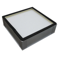 Filtre à air plissé en fibre de verre avec cadre en aluminium pour l'alimentation en air des salles blanches et des laboratoires