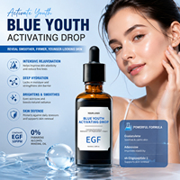 Sérum Activant Jeunesse Bleu EGF&FGF – Réparation de la Barrière Cutanée, Élimination des Imperfections et Marques d'Acné, Réduction des Rides Fines – Ampoules