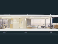 Capsule spatiale mobile personnalisée ignifuge, capsule spatiale préfabriquée moderne, capsule spatiale mobile de luxe de 20 pieds et 40 pieds