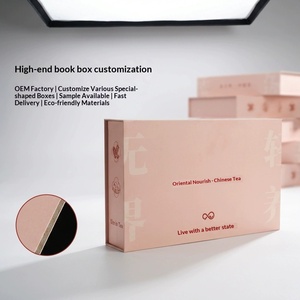 Custom Luxury Magnetic Hard Paper <b>Gift</b> <b>Boxes</b> for Cosmetics & Bird's Nest, Book-Style Flip Lid Design - Product Image 5