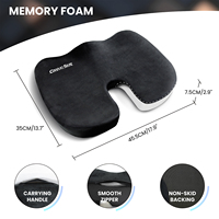 Coussin en mousse à mémoire pour chaise de bureau siège de voiture avion pour les employés de bureau assis longtemps coussin de siège de conducteur de voiture
