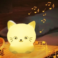 Portable rvb changeant Led veilleuse licorne capteur tactile intelligent musique haut-parleur lampe bébé repos Machine à son pour les enfants