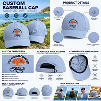 Topi Golf Olahraga 6 Panel Anti Air Bordir Logo Custom Grosir OEM Desain Baru Ringan Outdoor Unisex