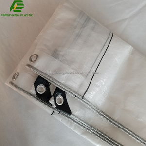 160gsm Tissage dense Cerisiers Feuille de plastique anti-pluie avec oeillets - Product Image 2