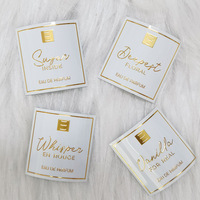 Étiquettes adhésives imperméables personnalisées, 10 pièces, étiquette métallique pour flacons de parfum