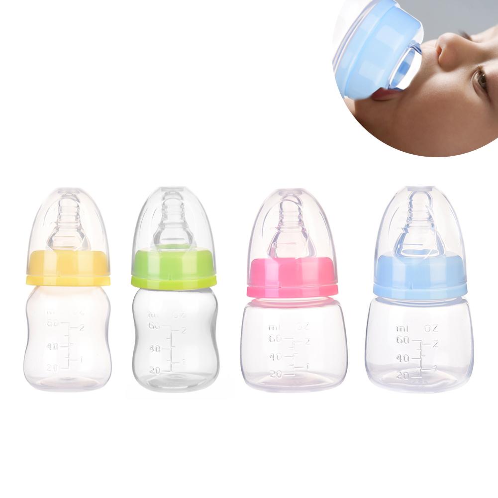 Baby Baby Mini Draagbare Voedingsvoedingsfles Bpa Gratis Veilige Pasgeboren Kinderen Verpleegkundige Voeder Fruitsap Melkflessen 60Ml