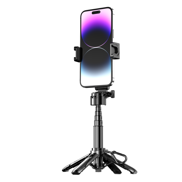 2025 TK Cross-Border P15 Magnetic Foldable Portable Mini Photo Zooming Mobile Phone Selfie Stick Tripod LED Light Supports WiFi