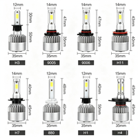 Phares LED de voiture SunRise S2PRO H7 12V 48W 8000LM 6500K IP67 étanches, nouvelle version haute luminosité, installation facile, ajustement universel