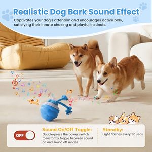 Juguetes Interactivos Inteligentes para Perros 2025, Pelotas con Movimiento Automático y Cuerda Extraíble - Product Image 5