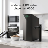 Dispensador de Agua RO Comercial Bajo Fregadero 600G, Agua Fría y Caliente, UV, para Consultorio Médico, Gimnasio