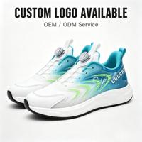 Chaussures décontractées pour hommes à fermeture Twist Dial sans lacets, en maille respirante et amortie, OEM ODM, logo personnalisé, marque privée