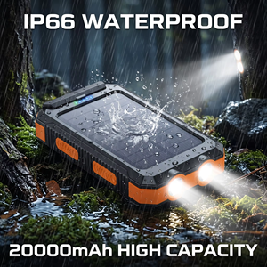 Banco de Energía Solar Impermeable de 20000mAh, Cargador Portátil de Carga Rápida de 22.5W con Linterna LED para iPhone y Android - Product Image 2