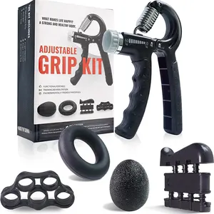 Home Workout Gym Hand Grip 5 Pieces Pack Grip Strength Trainer Kit With Custom Logo