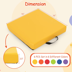 Siège en mousse imperméable pour enfants, facile à nettoyer, pour garderie, salle de classe, maternelle, école, siège de sol portable - Product Image 2