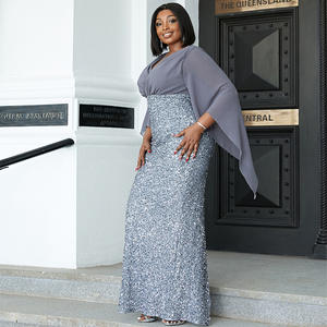 فستان سهرة أنيق للنساء ذوات المقاسات الكبيرة، فستان صيفي غير رسمي للحفلات المسائية، مثير، مقاسات XXXXL و4XL و5XL و6XL و7XL، ملابس ساموا 2024 - Product Image 4