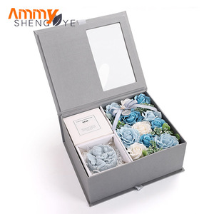 Regalos del Día DE LA Madre de Ammy, Caja de Flores de Jabón Hechas a Mano, Regalo de San Valentín, Rosa Inmortal, Ventana Abierta, Caja de Regalo - Product Image 5