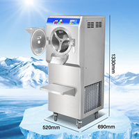 Máquina de Helados Kolice ETL, Máquina de Helados Italiana con Puerta y Bisagras de Acero Inoxidable Reforzado, 9-11 Galones/hora