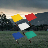 Drapeau d'arbitre de football, drapeau de signalisation de départ, drapeau de compétition sportive en plein air, drapeau à agiter à la main