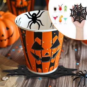 Posavasos de Halloween con Diseño de Telaraña Negra, Antideslizantes, Resistentes al Calor, para Mesa, Cocina y Hogar - Product Image 2